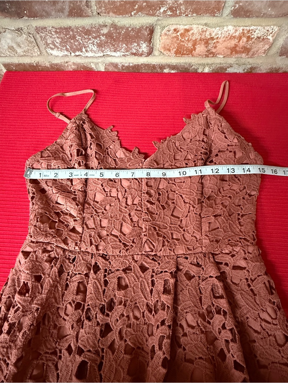 ASTR The Label Coral Cedar Crochet Dress Medium NWT - Picture 7 of 14